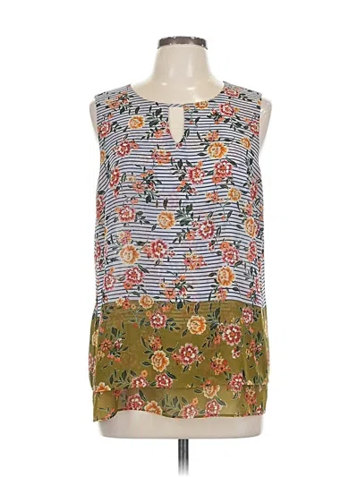Pre-owned Cabi Sleeveless Blouse In Green