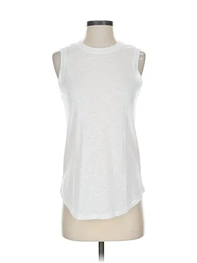 Pre-owned Athleta Sleeveless T-shirt In White