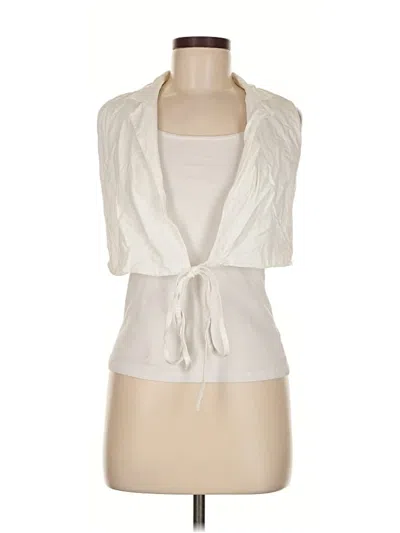 Pre-owned Zara Vest In White
