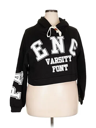 Pre-owned Assorted Brands Pullover Hoodie In Black