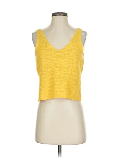 Pre-owned Marine Layer Sweater Vest In Yellow