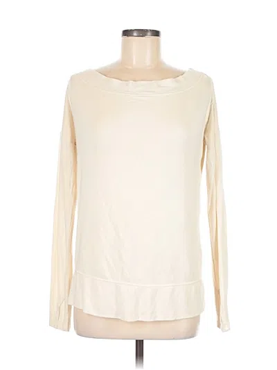 Pre-owned Athleta Long Sleeve T-shirt In White