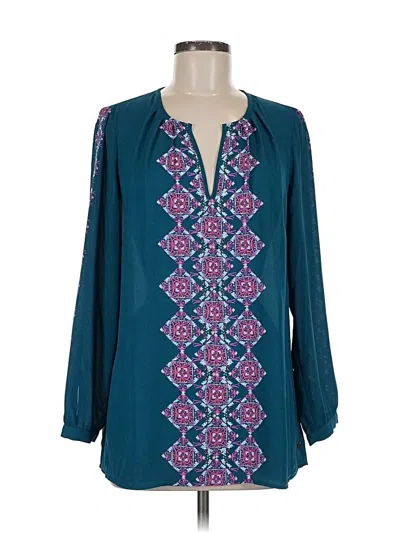 Pre-owned Hatley Long Sleeve Blouse In Blue