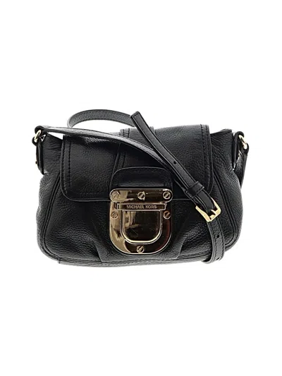 Pre-owned Michael Michael Kors Leather Crossbody Bag In Black