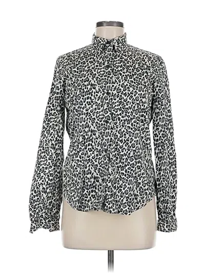 Pre-owned Polo Ralph Lauren Long Sleeve Blouse In Gray