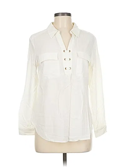 Pre-owned Jones New York 3/4 Sleeve Blouse In White