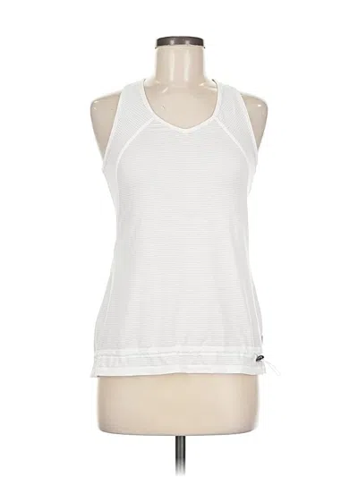 Pre-owned Lija Tank Top White Halter Neckline Tops