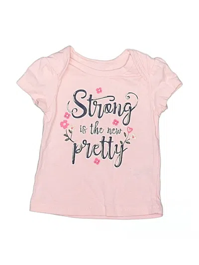 Pre-owned Wonder Nation Babies' Short Sleeve T-shirt In Pink