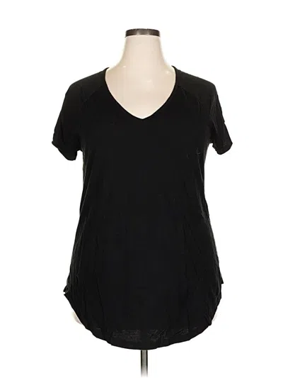 Pre-owned Torrid Short Sleeve Top Black V Neck Tops