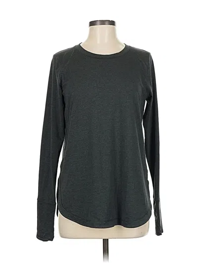 Pre-owned Athleta Long Sleeve T-shirt In Gray