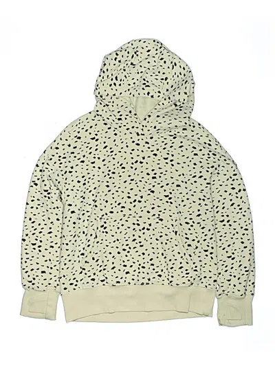 Pre-owned Athleta Girl Kids' Pullover Hoodie In White