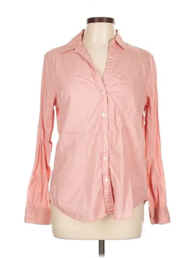 Pre-owned Gap Long Sleeve Button Down Shirt In Pink