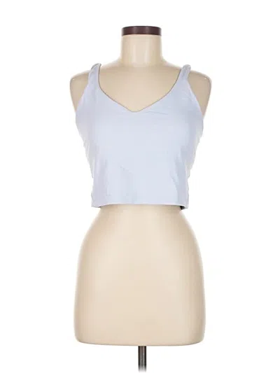 Pre-owned Lululemon Athletica Tank Top Blue Halter Neckline Tops