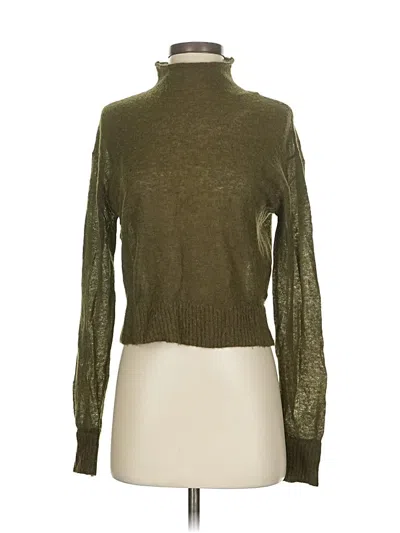 Pre-owned Zara Turtleneck Sweater In Green