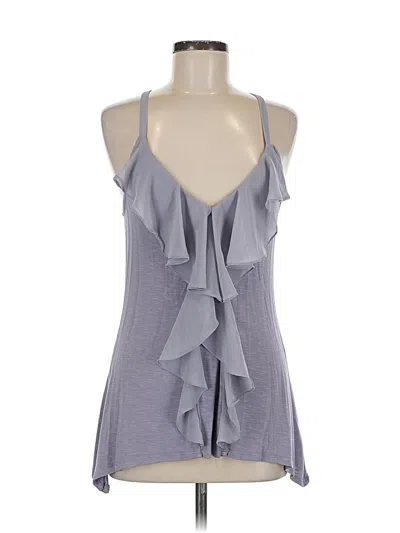 Pre-owned One September Tank Top Gray Halter Neckline Tops