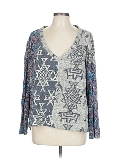 Pre-owned Pilcro By Anthropologie Cardigan Sweater In Blue