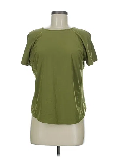 Pre-owned Lululemon Athletica Short Sleeve Top Green Crew Neck Tops