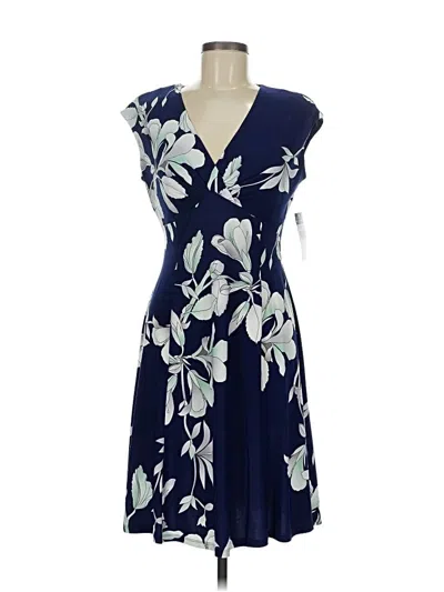 Chaps Cocktail Dress In Blue