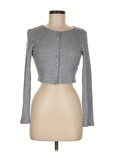 Pre-owned Zara Cardigan Sweater In Gray