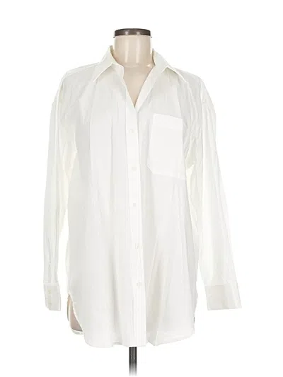 Pre-owned Banana Republic Factory Store Long Sleeve Button Down Shirt In White
