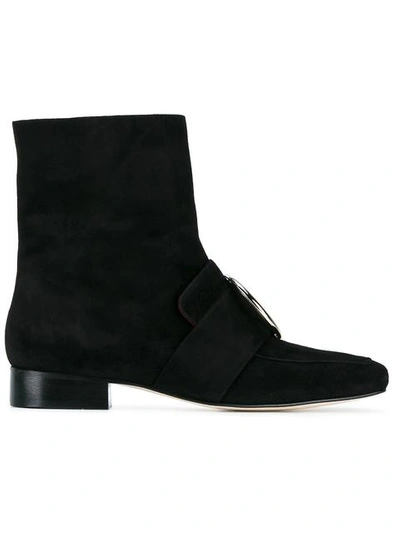Dorateymur Biturbo Velvet Ankle Boots In Black