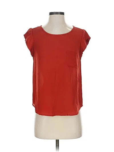 Pre-owned Joie Short Sleeve Top Red Scoop Neck Tops