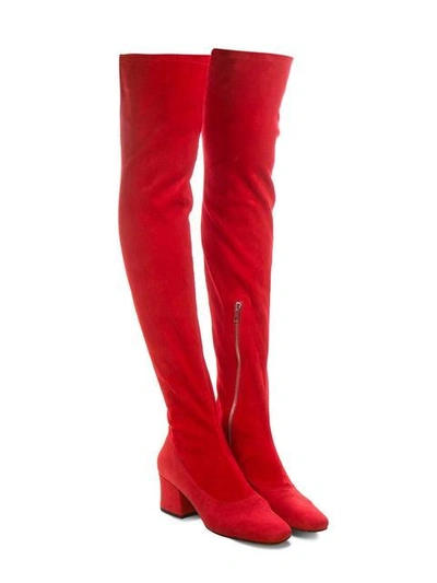 Shop Dorateymur Sybil Leek Over-the-knee Boots In Red