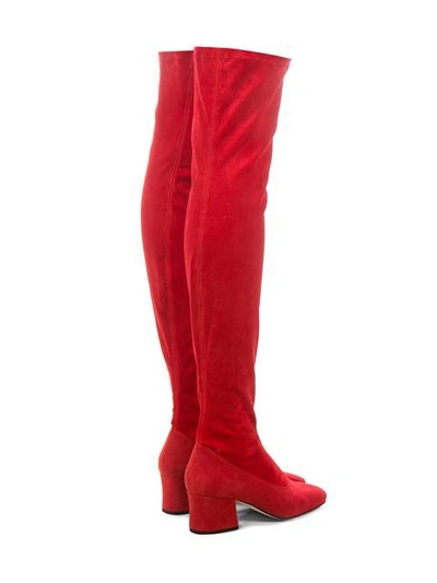 Shop Dorateymur Sybil Leek Over-the-knee Boots In Red
