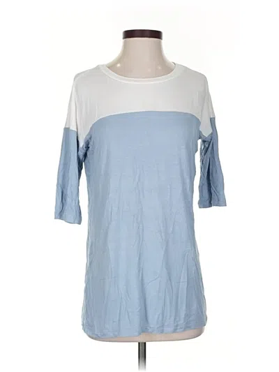Pre-owned Zenana Outfitters 3/4 Sleeve T-shirt In Blue