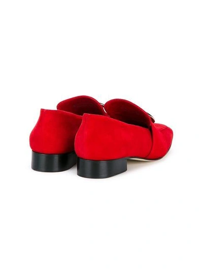 Shop Dorateymur Red Suede Harput Loafers