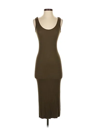 Pre-owned Enza Costa Casual Dress In Brown