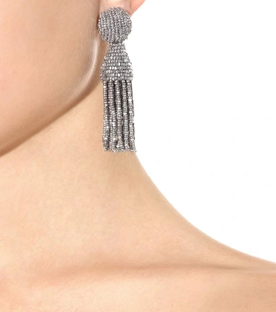 Shop Oscar De La Renta Tassel Clip-on Earrings