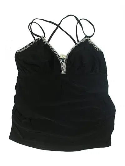Pre-owned Beach Bump By Motherhood Swimsuit Top Black Swimwear