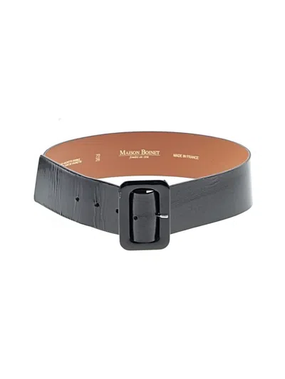 Pre-owned Maison Boinet Leather Belt In Black