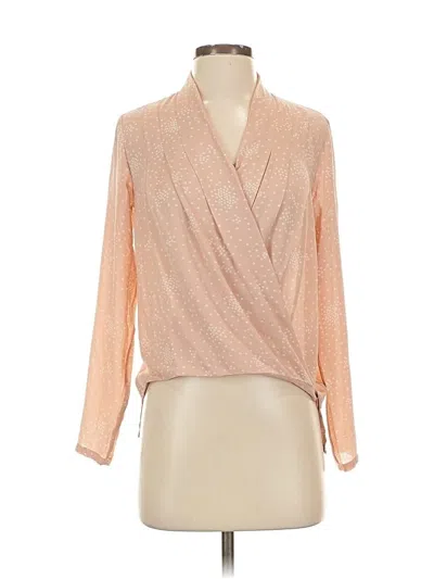 Pre-owned Ann Taylor Long Sleeve Blouse In Orange