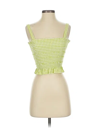 Pre-owned Callipygian Sleeveless Top Green Sweetheart Neckline Tops