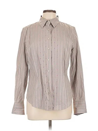 Pre-owned Robert Graham Long Sleeve Button Down Shirt In Gray