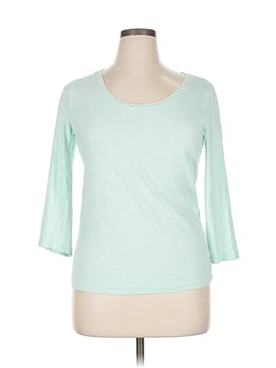 Pre-owned J.crew Factory Store 3/4 Sleeve T-shirt In Green