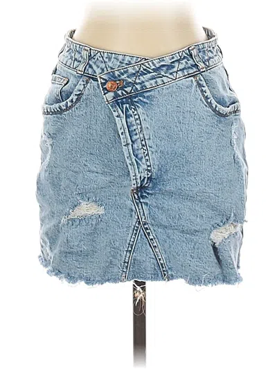 Pre-owned Pilcro Denim Skirt In Blue