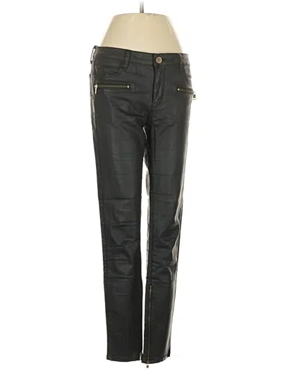 Pre-owned Zara Faux Leather Pants In Black