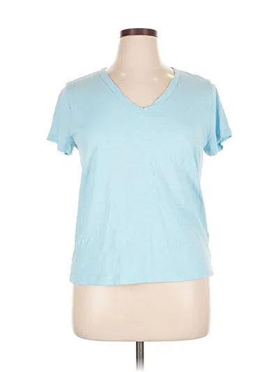 Pre-owned J.crew Factory Store Short Sleeve T-shirt In Blue
