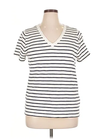 Pre-owned J.crew Factory Store Short Sleeve T-shirt In White