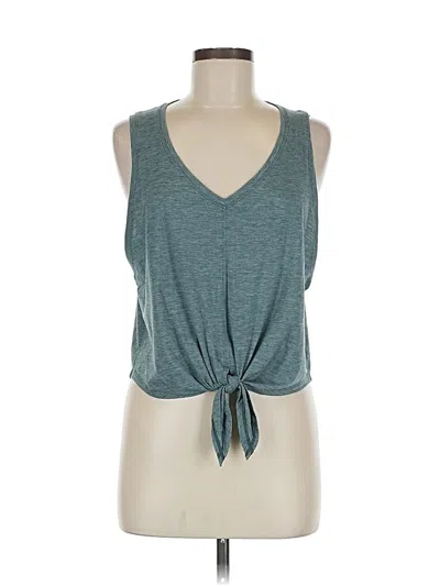 Pre-owned Lululemon Athletica Tank Top Green Halter Neckline Tops