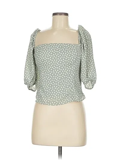 Pre-owned Abercrombie & Fitch 3/4 Sleeve Blouse In Green