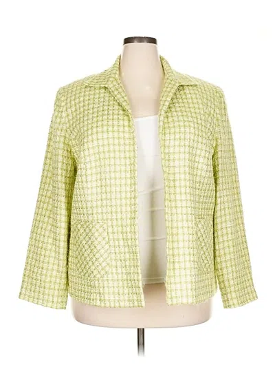 Pre-owned Karen Scott Blazer Jacket In Green