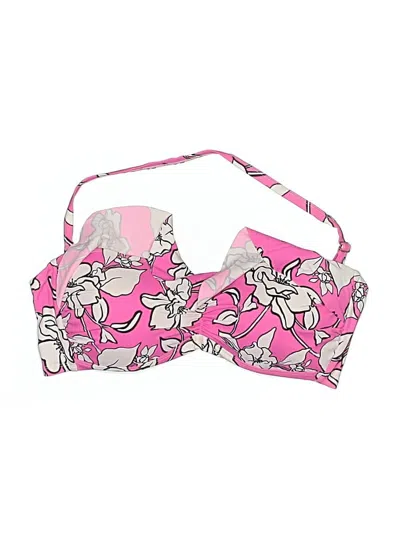 Pre-owned Swimsuits For All Swimsuit Top Pink Print Pattern Swimwear
