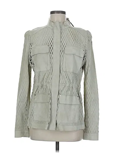 Pre-owned Elie Tahari Leather Jacket In Brown