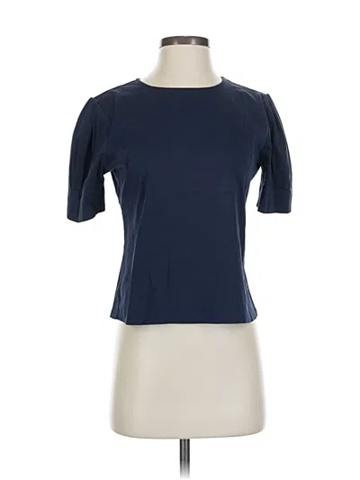 Pre-owned Antonio Melani Short Sleeve Turtleneck In Blue