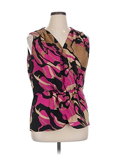 Pre-owned Anne Klein Sleeveless Blouse In Pink