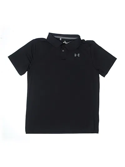 Pre-owned Under Armour Kids' Short Sleeve Polo Shirt In Black